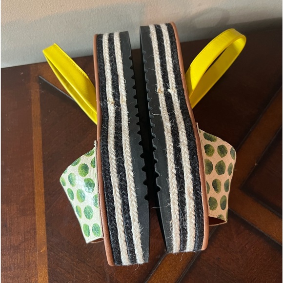 BELLE HARI Multicolor Leather Platform Sandals Made Spain SZ 38 Luxury Designer - Picture 9 of 14